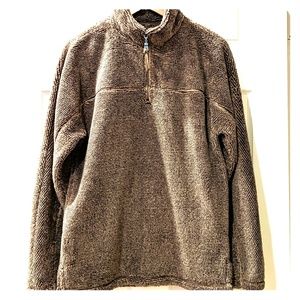 True Grit Luxe Fleece Stripe 1/4 Zip Pullover